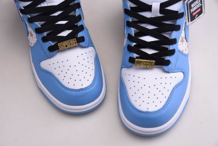 nike dunk high pro sb s*upre*me blue stars -307385-141