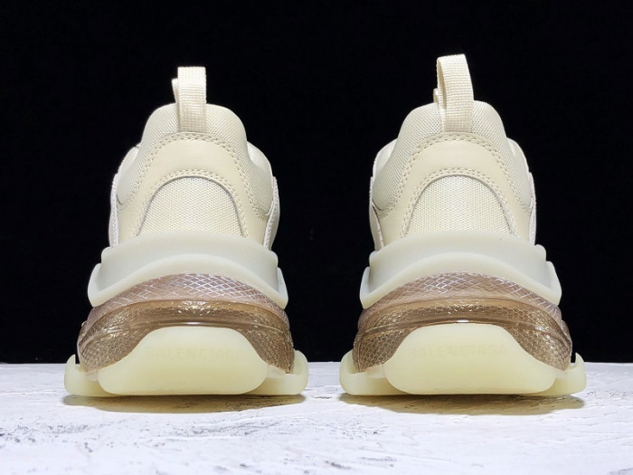 bl triple s trainers clear sole gold and white 541624 w09o1 9005