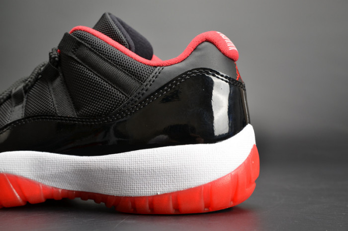 air jordan 11 retro lof "bred" black/ red mens 528895-012