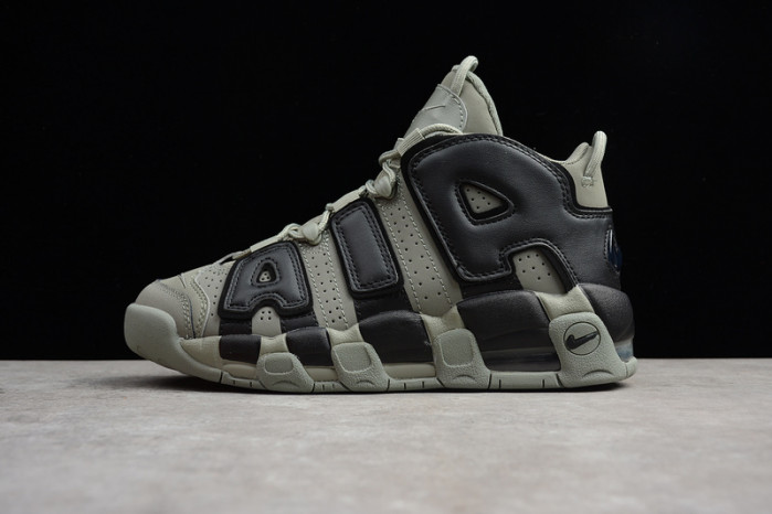 nike air more uptempo “dark stucco” dark stucco/black womens 415082-007