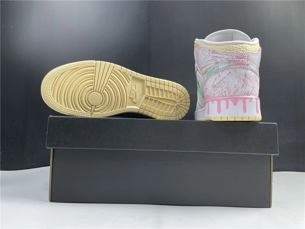 Jordan1 Mid Paint Drip DD1666- Youthful 3729