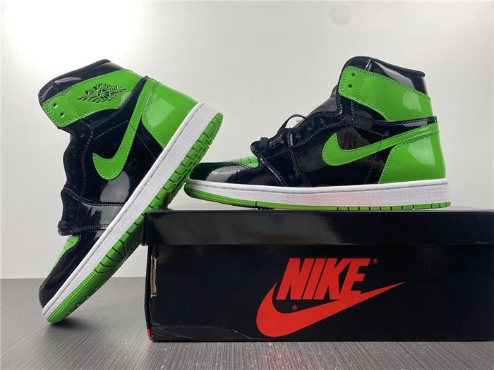 Jordan1 black green 555088- Unique 3609
