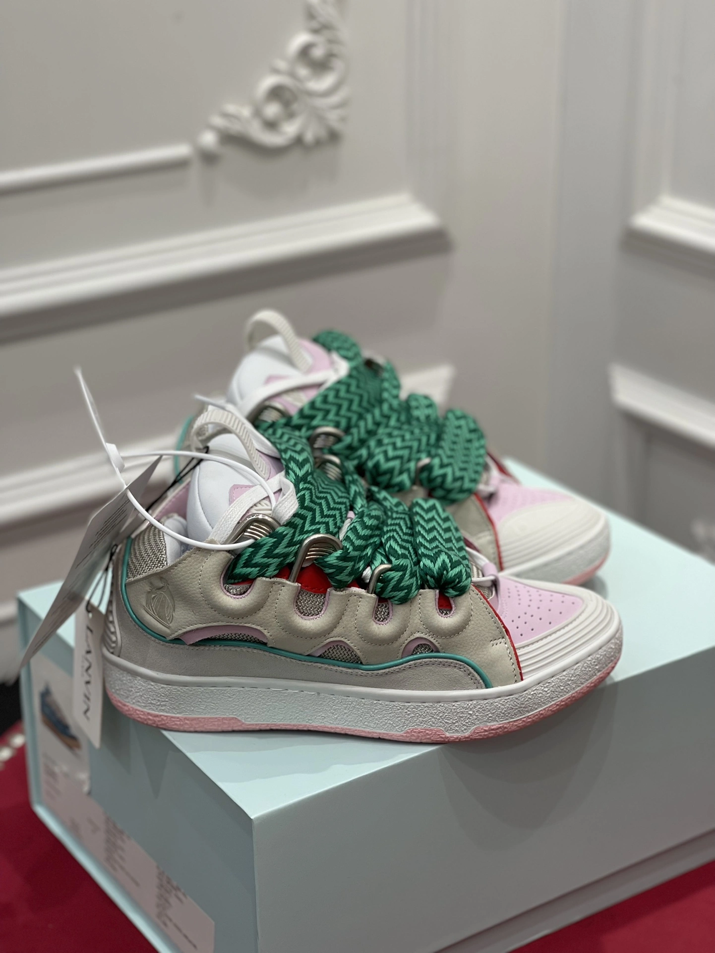 Lanvon Curb SneakerBeige Pink FM-SKRK11-DALL-P Practical 843