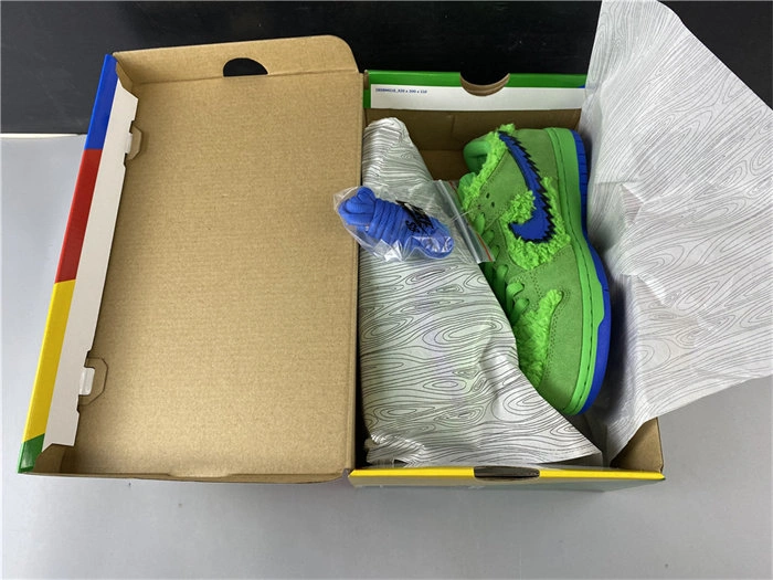 Breathable Nike SB Dunk Low Grateful Dead Bears Green CJ5378- 4899